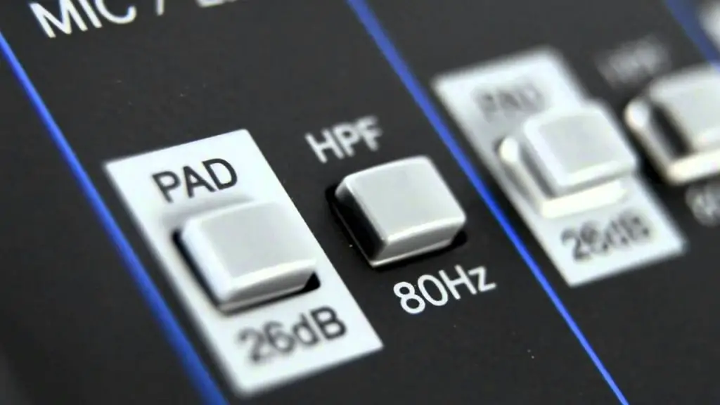 What is a Pad on a Mixing Console
