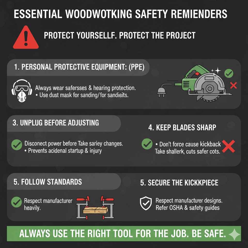 Essential Woodworking Safety Reminders
