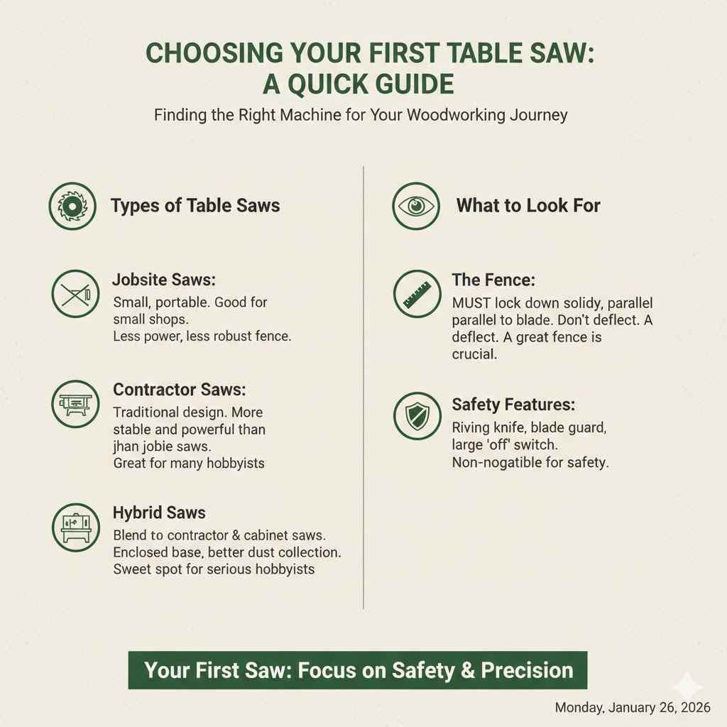 Choosing Your First Table Saw