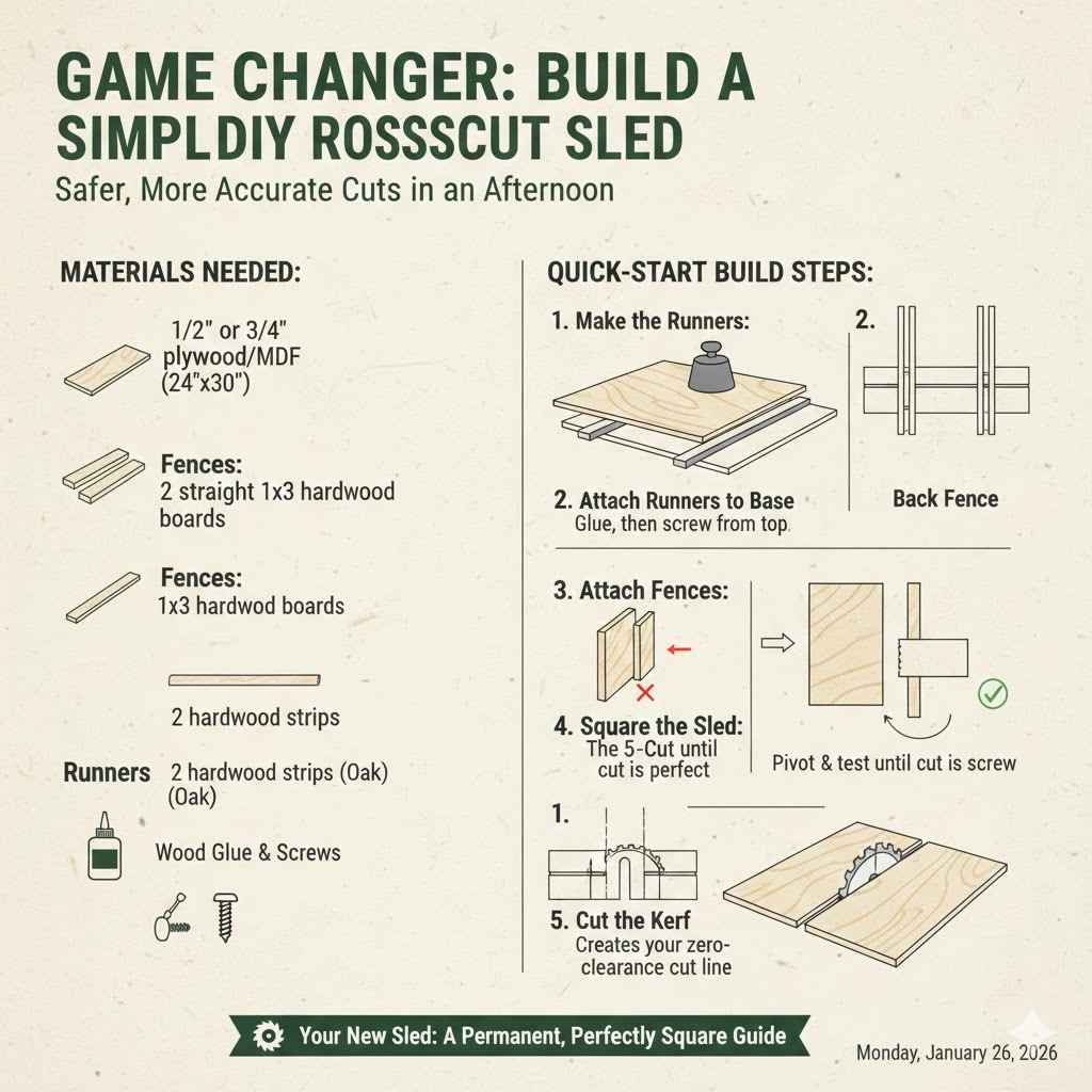 Build a Simple DIY Crosscut Sled