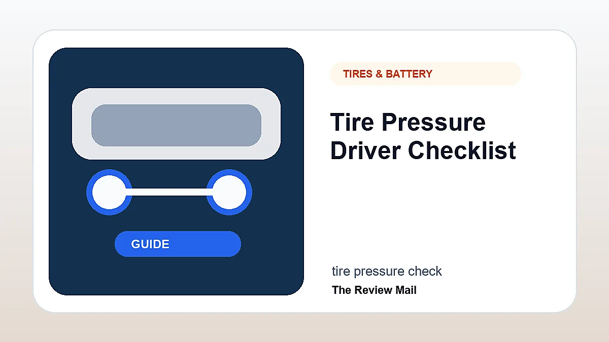 Tire Pressure checklist showing practical driver inspection and safety steps.