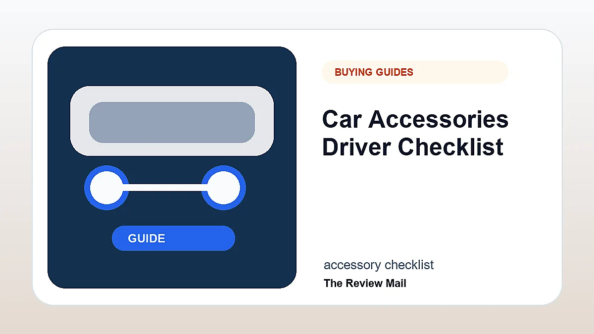 Car Accessories checklist showing practical driver inspection and safety steps.