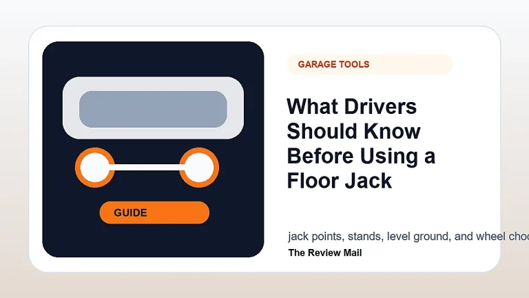 Floor Jack Safety guide for drivers with visual checks and automotive context.