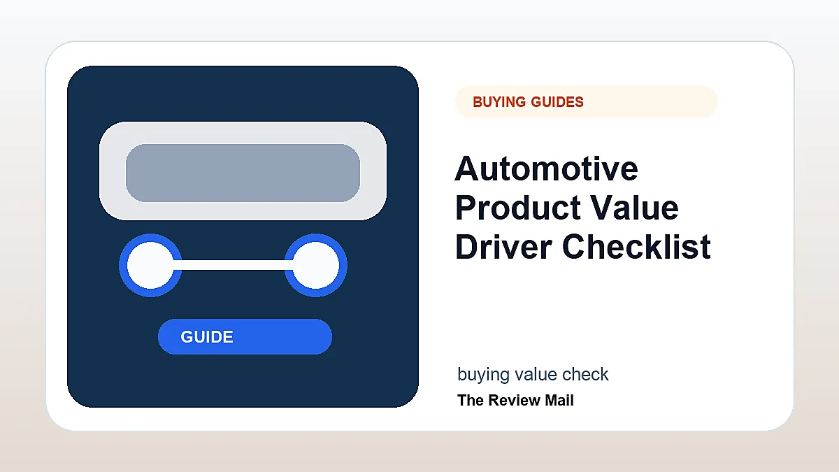 Automotive Product Value checklist showing practical driver inspection and safety steps.