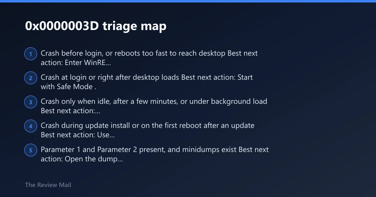 Steps: 0x0000003D triage map