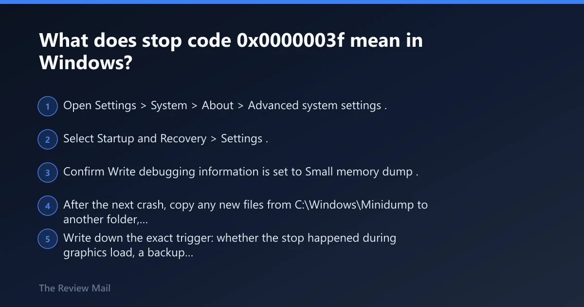 Steps: What does stop code 0x0000003f mean in Windows?