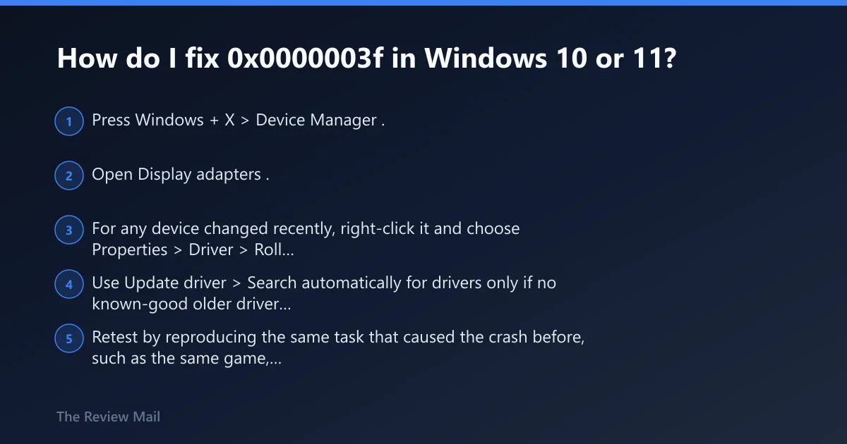 Steps: How do I fix 0x0000003f in Windows 10 or 11?
