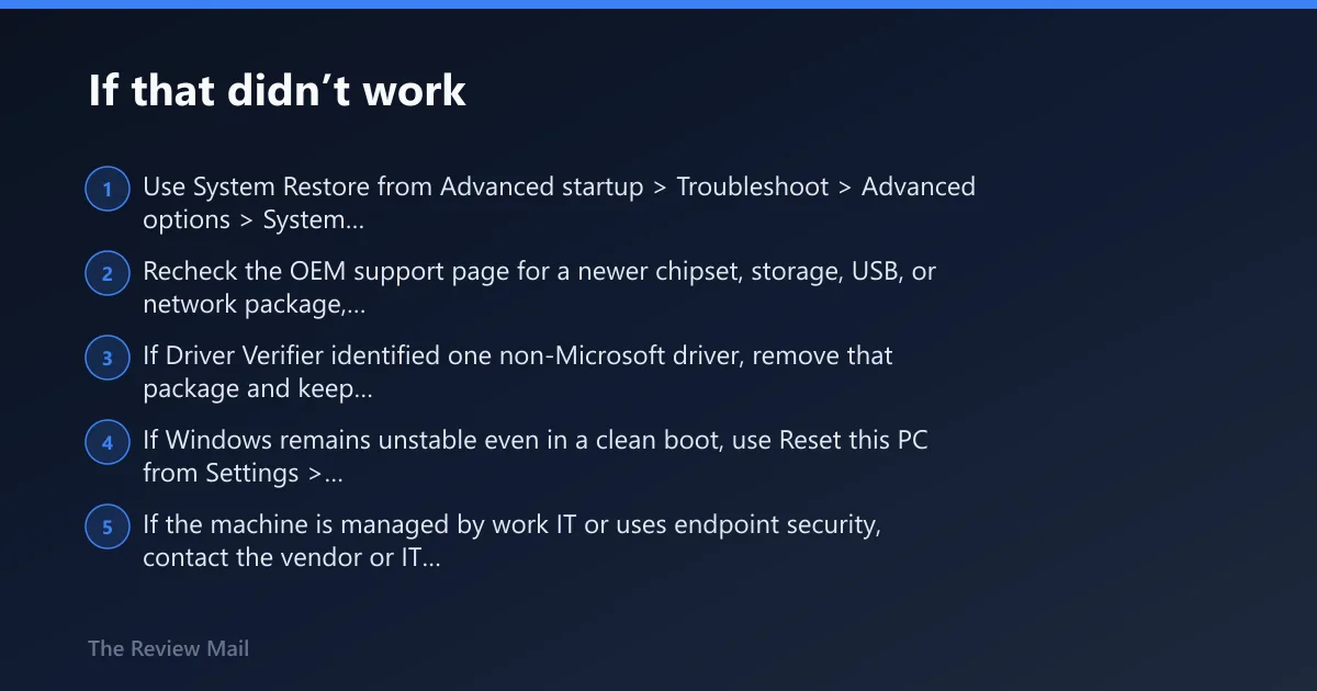 Steps: If that didn’t work