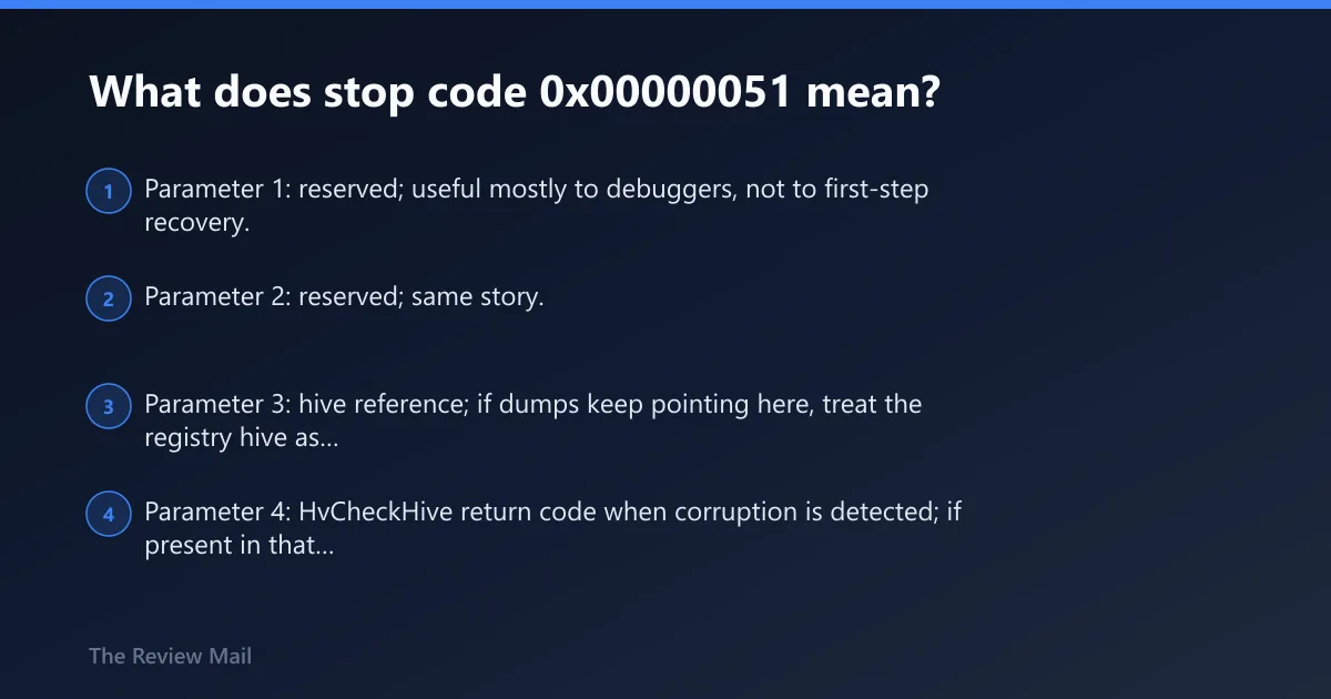 Steps: What does stop code 0x00000051 mean?