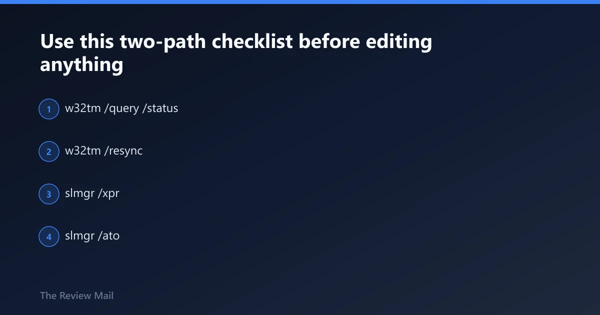 Steps: Use this two-path checklist before editing anything