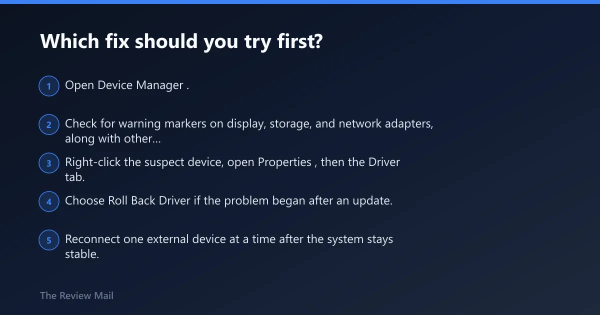 Steps: Which fix should you try first?