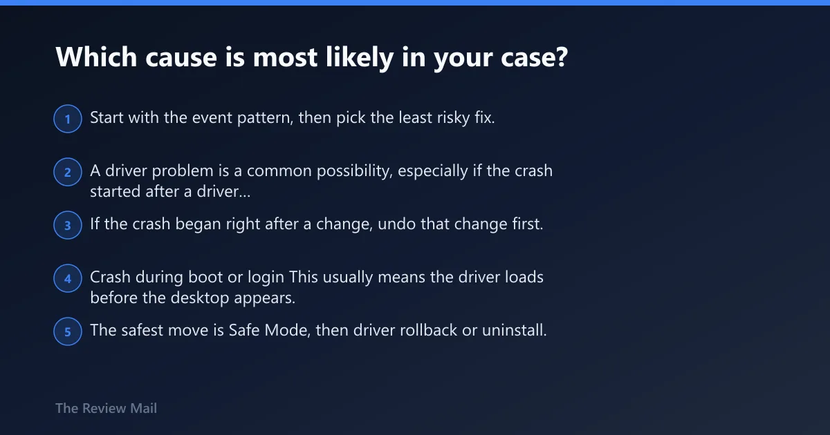 Steps: Which cause is most likely in your case?