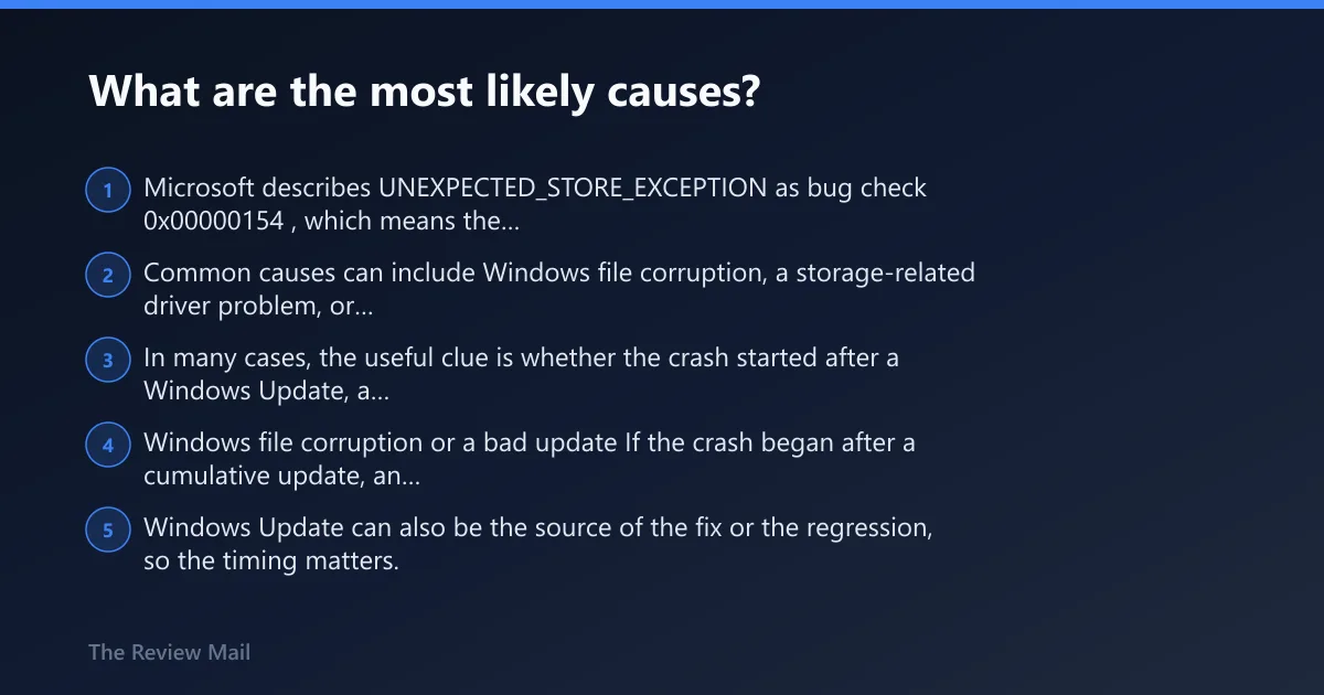 Steps: What are the most likely causes?