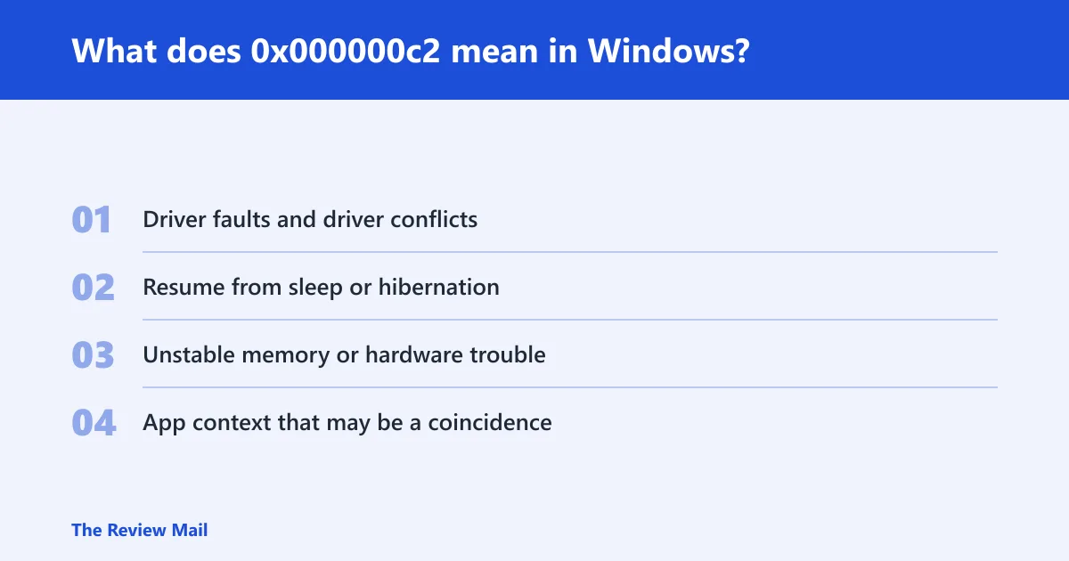Steps: What does 0x000000c2 mean in Windows?