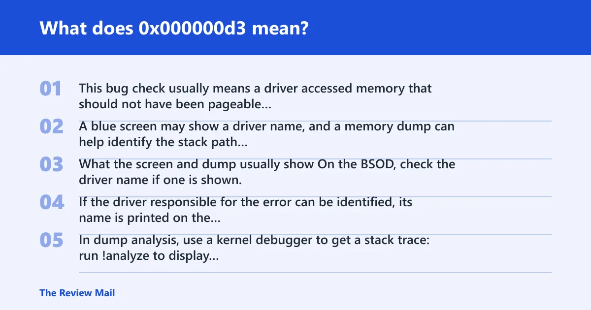 Steps: What does 0x000000d3 mean?