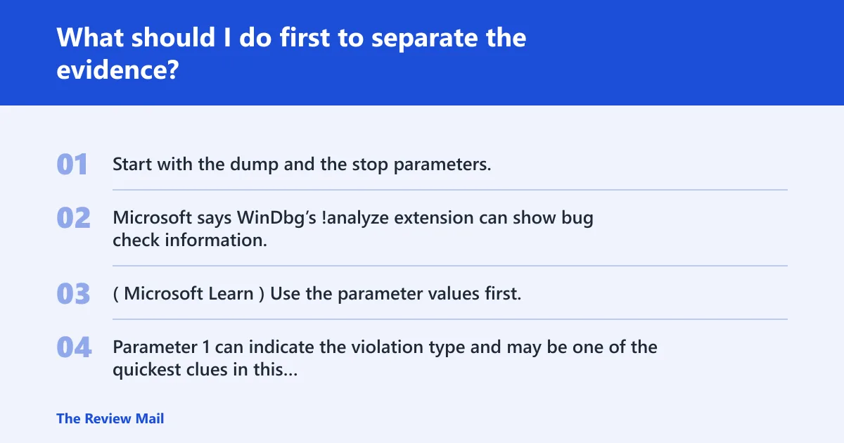 Steps: What should I do first to separate the evidence?