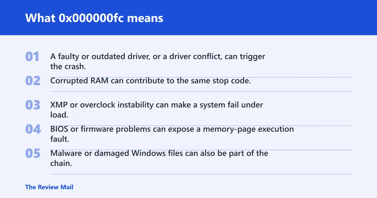 Steps: What 0x000000fc means