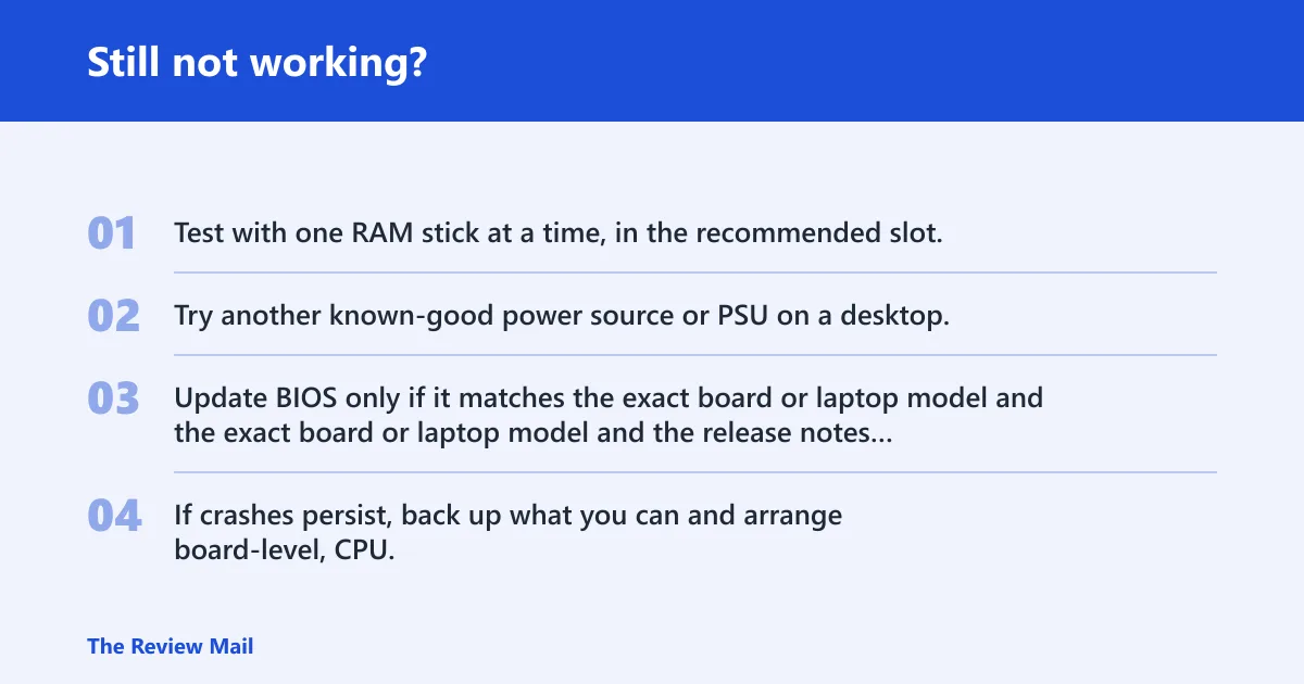 Steps: Still not working?