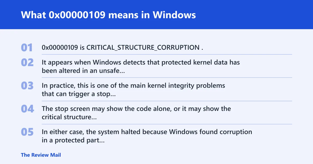 Steps: What 0x00000109 means in Windows