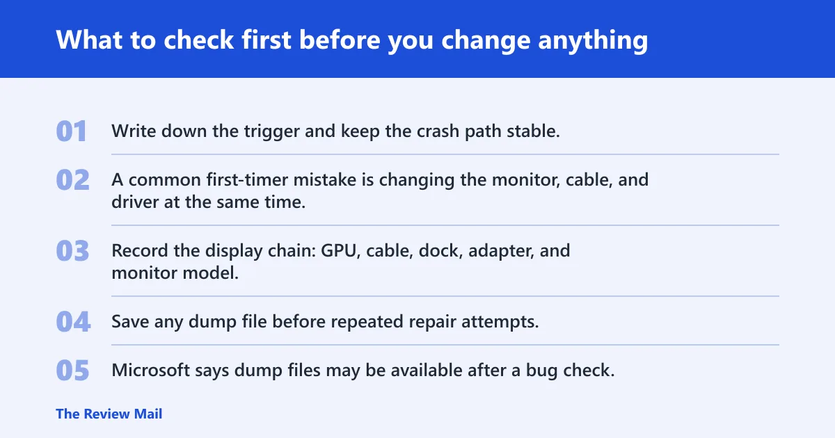 Steps: What to check first before you change anything