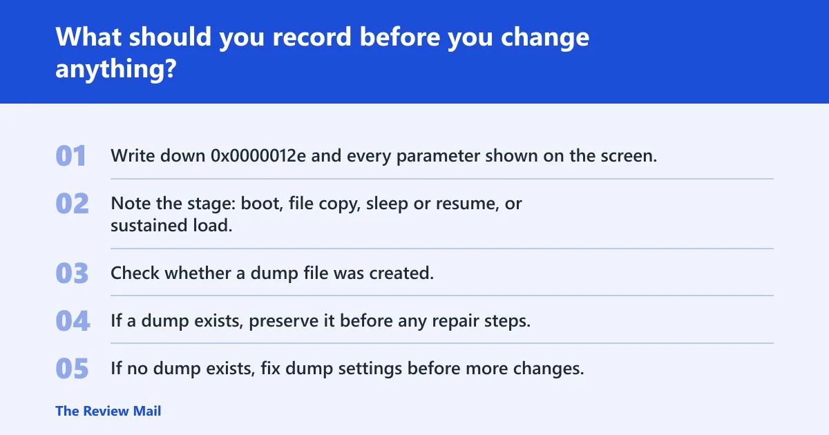 Steps: What should you record before you change anything?
