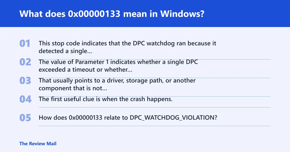 Steps: What does 0x00000133 mean in Windows?