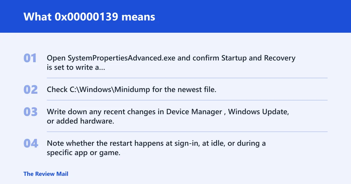Steps: What 0x00000139 means
