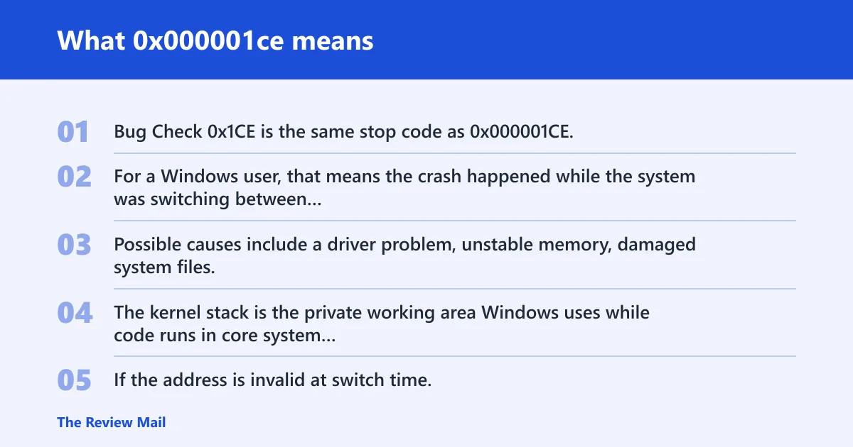 Steps: What 0x000001ce means