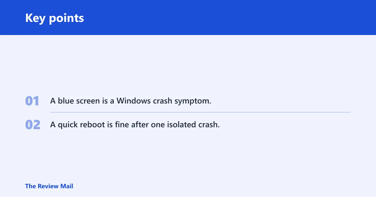 Key points: Crash evidence table