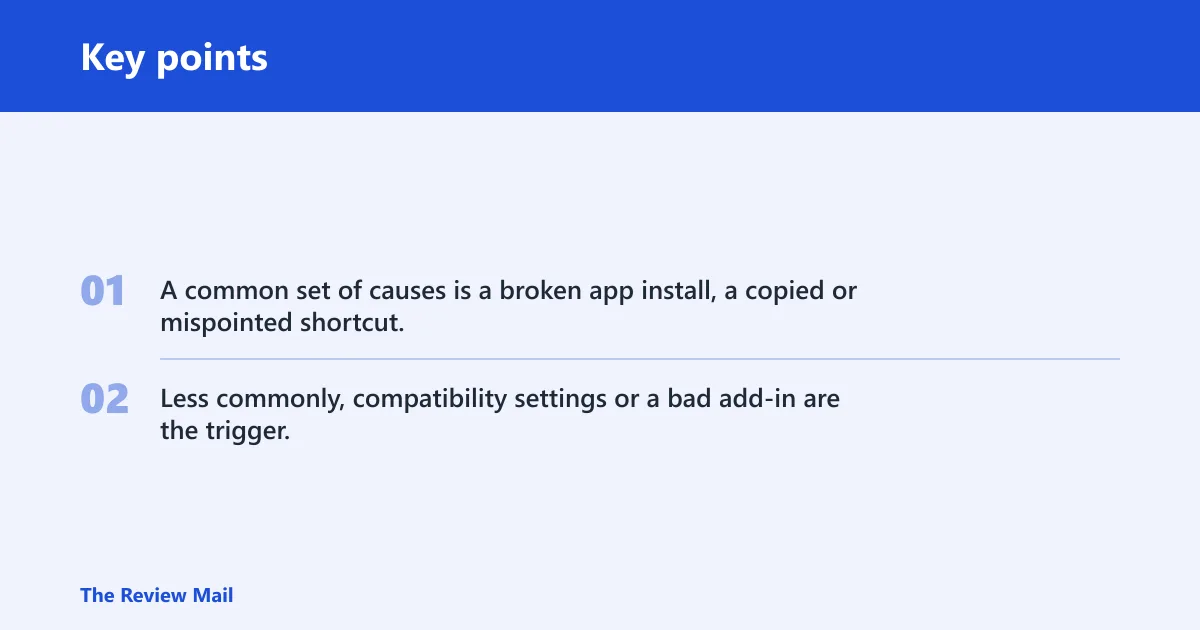 Key points: Likely causes