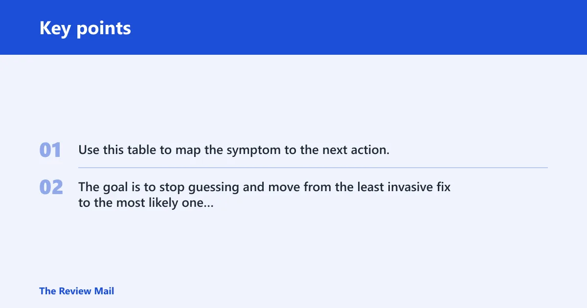 Key points: Device shutdown decision table