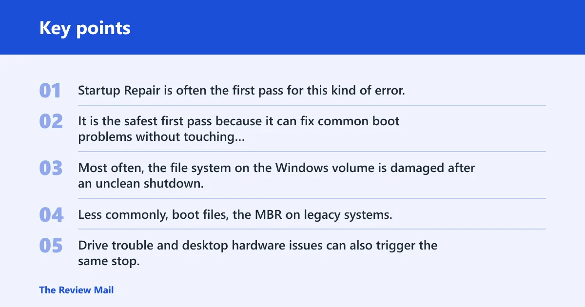 Key points: What the error means