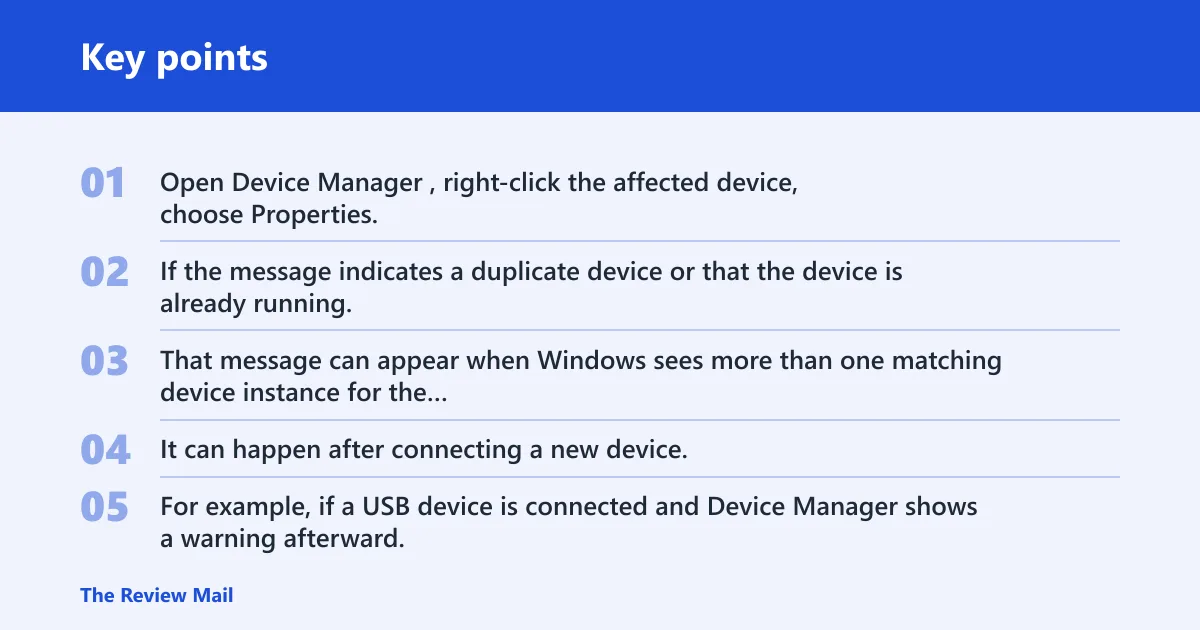 Key points: What Code 42 means in Device Manager