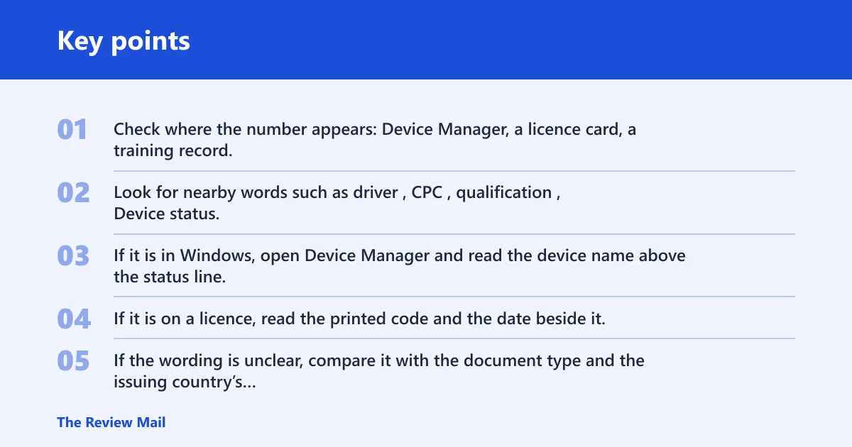 Key points: What code 95 usually means