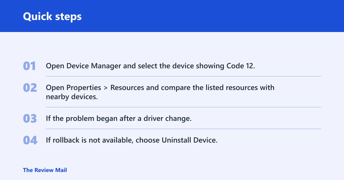 Quick steps: Driver conflict fix