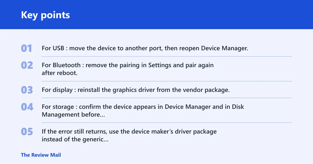 Key points: Still not working?