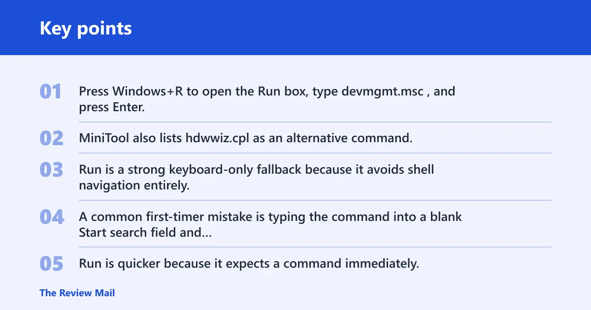 Key points: What is the quickest Windows 11 shortcut if you do not want CMD?