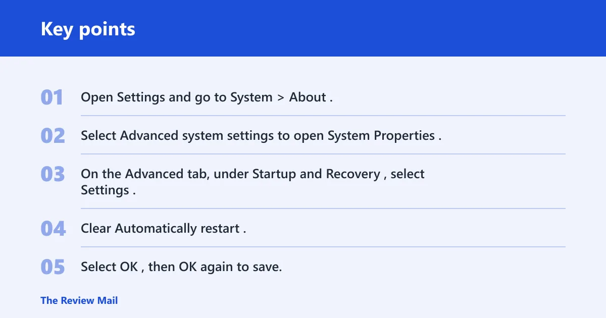 Key points: Why does Windows 11 restart before you can read the stop code?