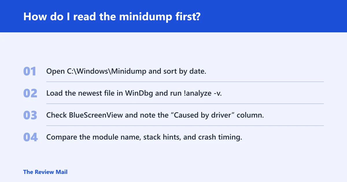 Steps: How do I read the minidump first?