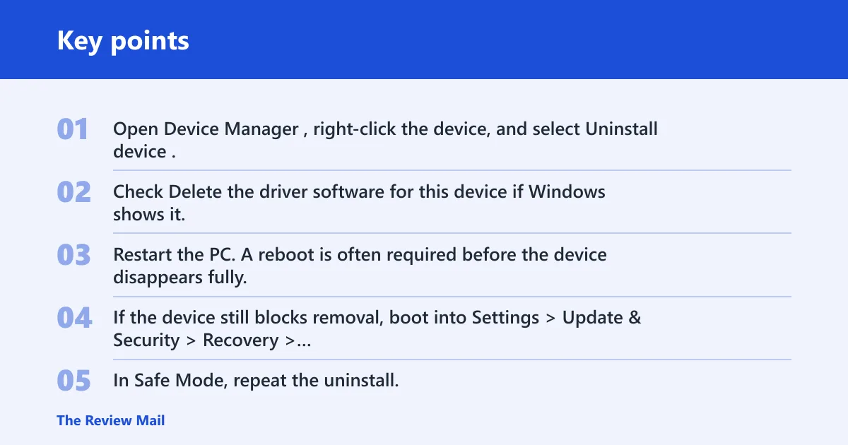 Key points: How do you remove a stuck driver?