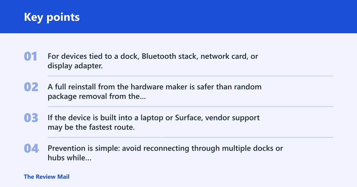 Key points: Still not working?