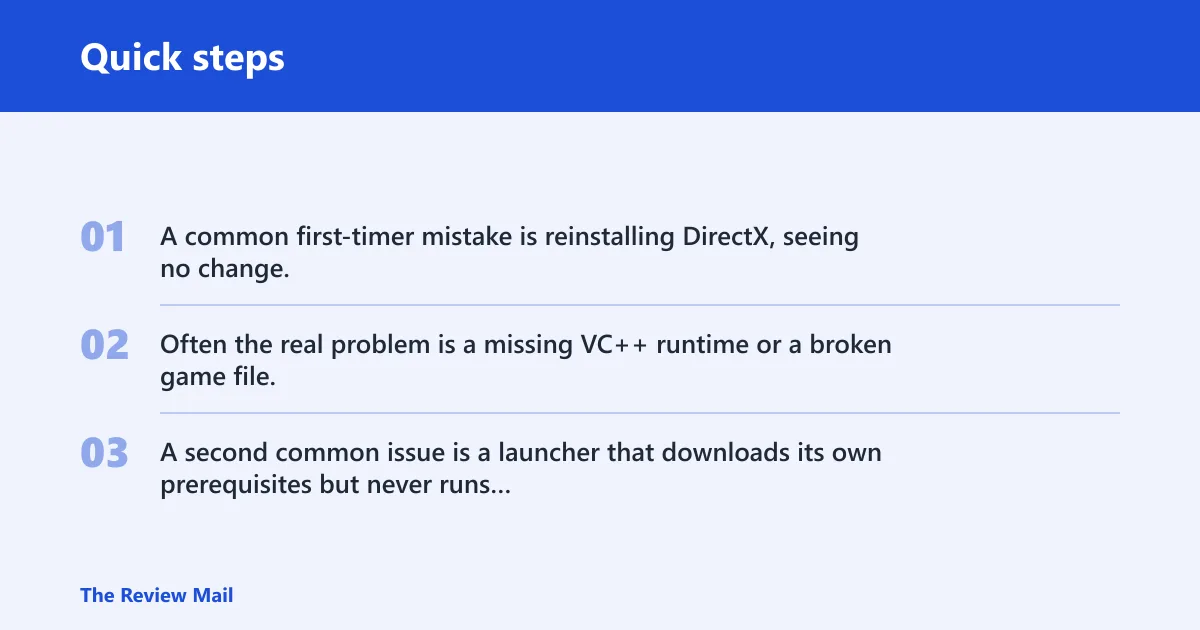 Quick steps: Which DirectX fix do you actually need?