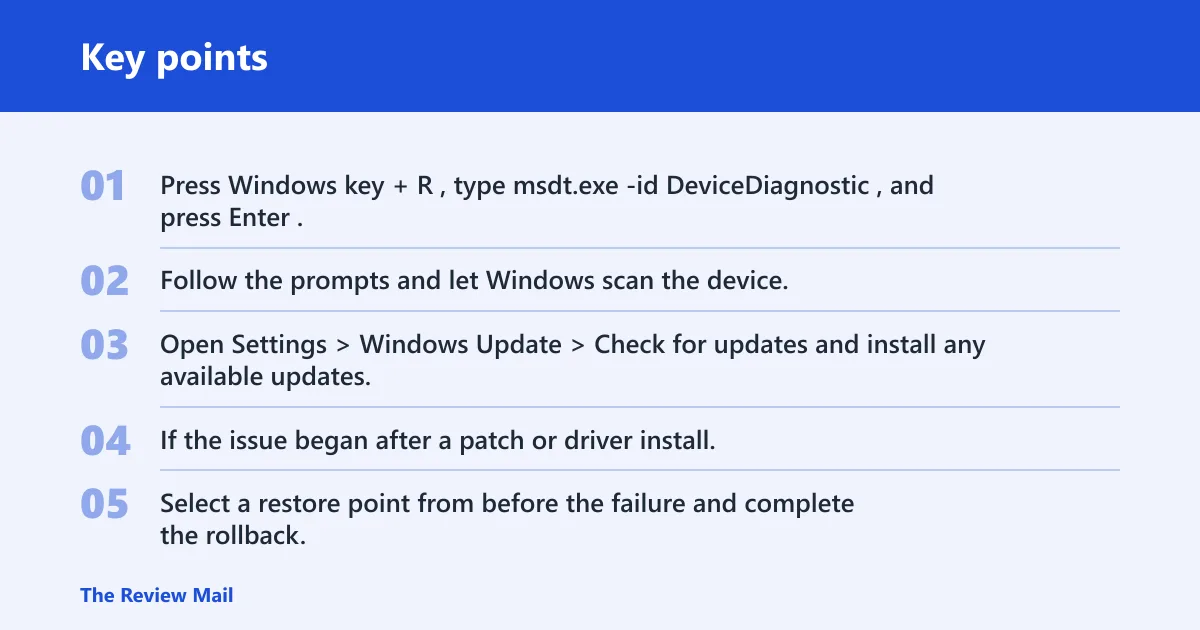 Key points: What should you try before registry edits?