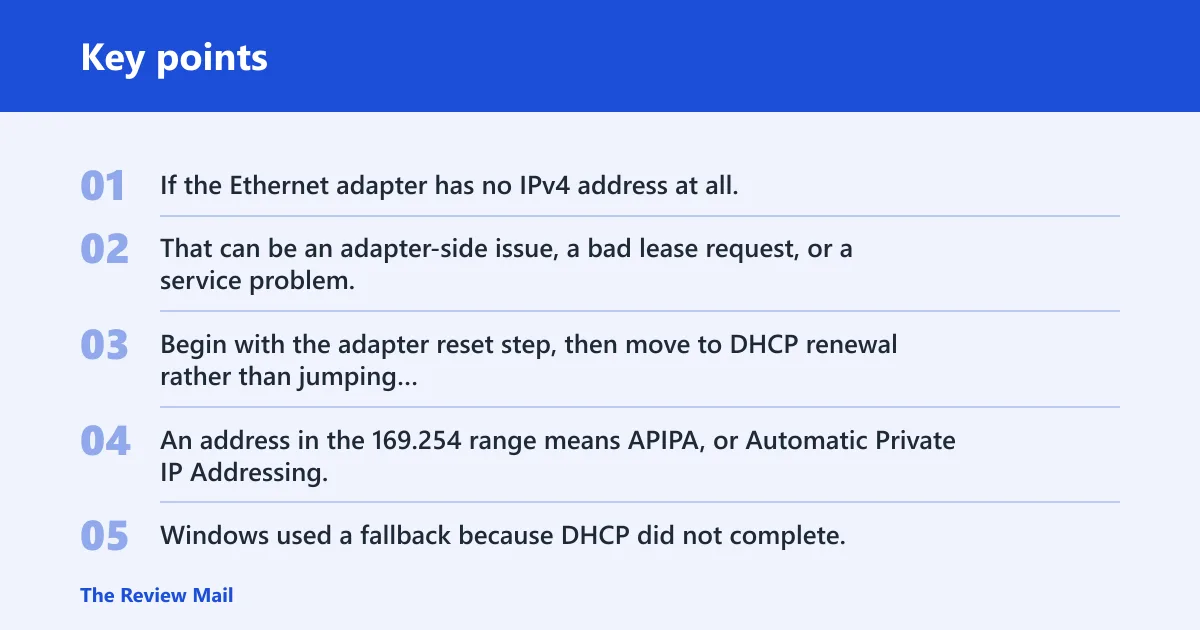 Key points: Ethernet IP decision table