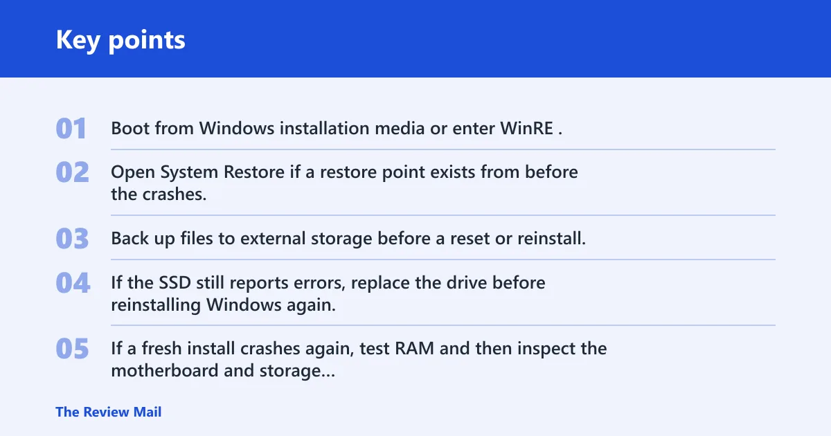 Key points: Still not working?