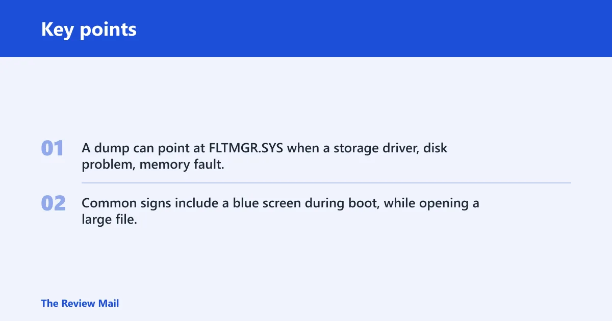 Key points: What fltmgr.sys means