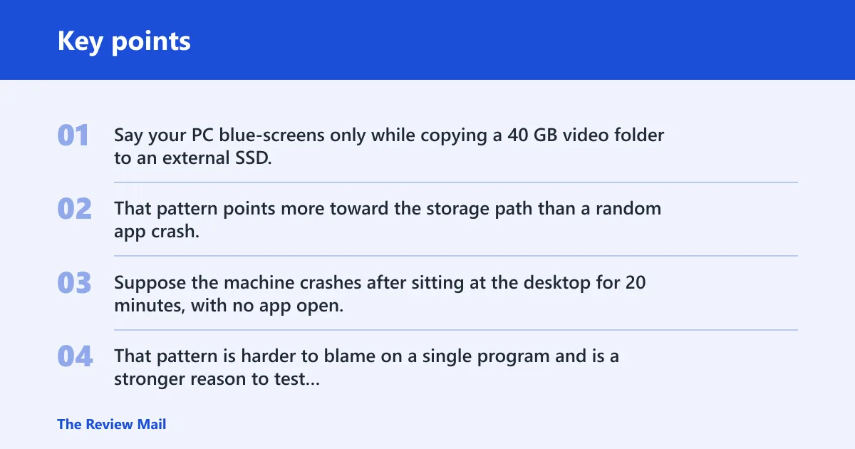 Key points: Troubleshooting matrix