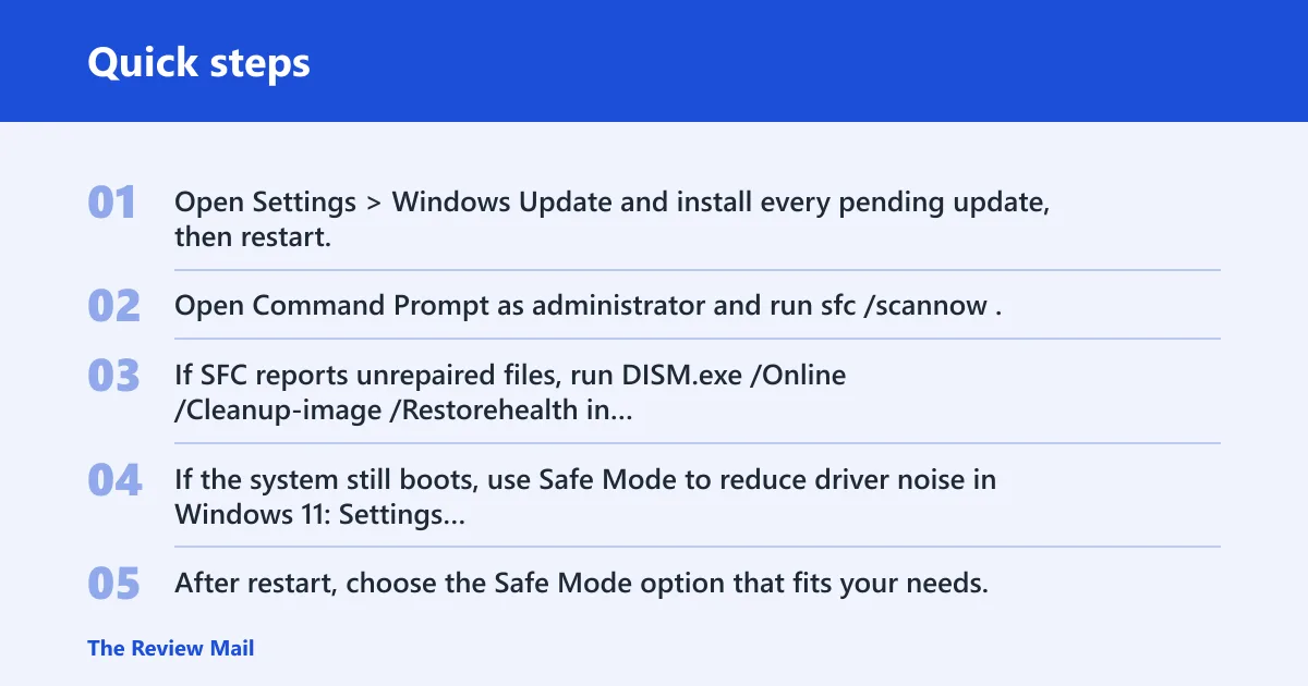 Quick steps: How to fix Windows file and driver issues