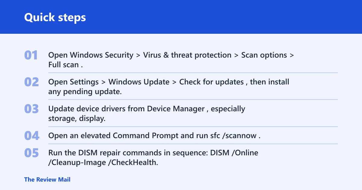 Quick steps: Step 2: Fix Windows 1001 or system issues