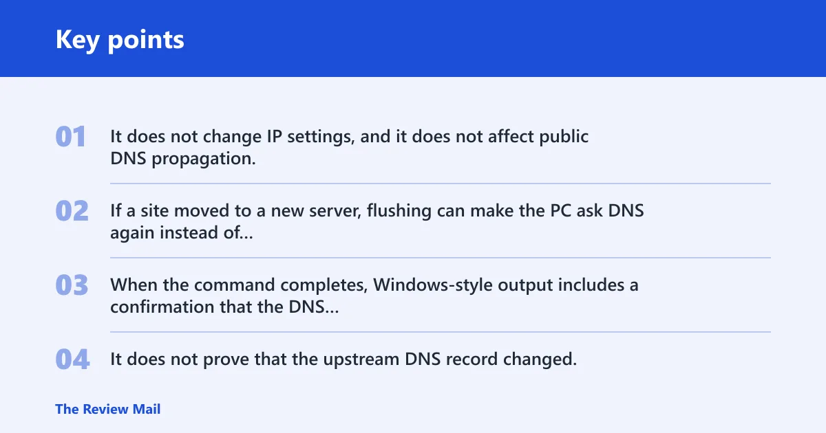 Key points: What the DNS cache does